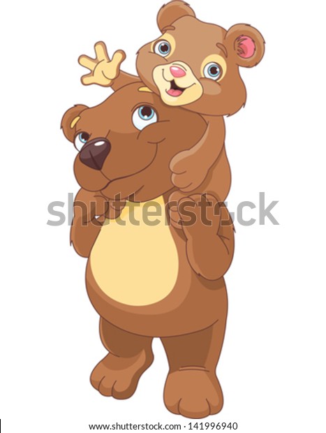 Father Son Bear Day Stock Vector Royalty Free