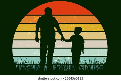 father and son best friend ever vintage design