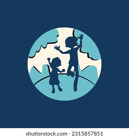 Father and Son Celebration Vector Template Design Illustration, suitable for your company