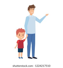 father with son characters