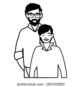 father with son characters