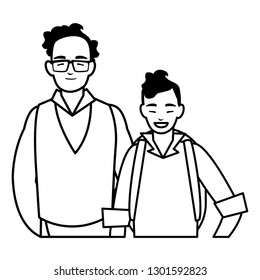 father with son characters