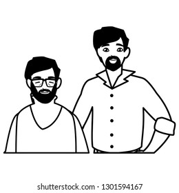 father with son characters
