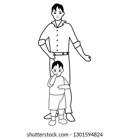 father with son characters