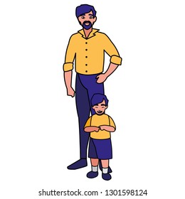 father with son characters