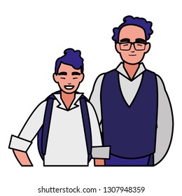 father with son characters