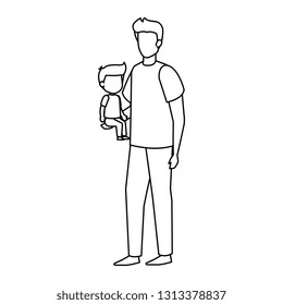 father with son characters