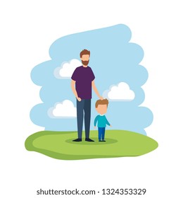 father with son characters