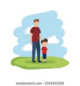 father with son characters