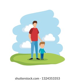 father with son characters