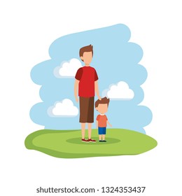 father with son characters