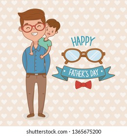 father and son characters card