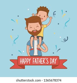 father and son characters card