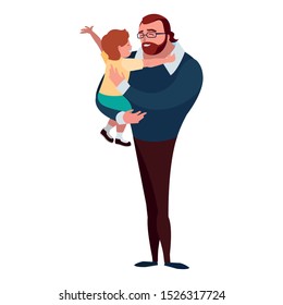 father with son characters vector illustration design