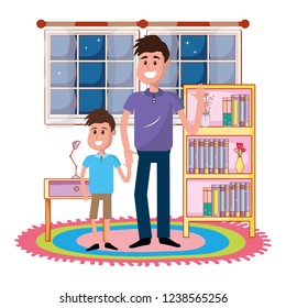 Father with son design