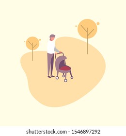 Father with son design, Family relationship avatar lifestyle person and character theme Vector illustration