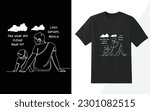 Father and son discussion in a cloud , Dad what are clouds made of? linux servers, mostly black tshirt design