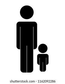 father with son figures silhouettes
