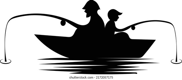 3,722 Kid Silhouette Fishing Images, Stock Photos & Vectors | Shutterstock