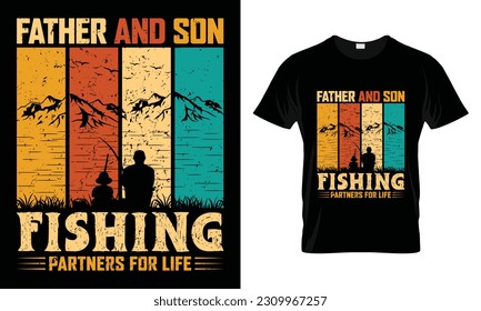 Father and son fishing partners for life T-shirt Design t-shirt design- father's day quotes t-shirt design, dad Vintage Vector graphic t Shirt Design Bundle,
Father's Day Typography t-Shirt design 