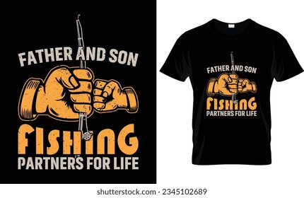 Father And Son Fishing T-shirt design