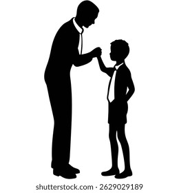 Father and Son High Five Bonding Moment