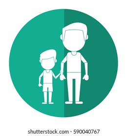 father and son holding hands shadow
