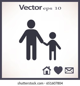 Father and son icon