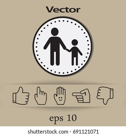 Father and son icon