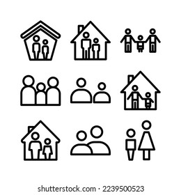 father and son icon or logo isolated sign symbol vector illustration - Collection of high quality black style vector icons
