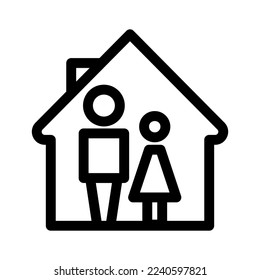 father and son icon or logo isolated sign symbol vector illustration - high quality black style vector icons
