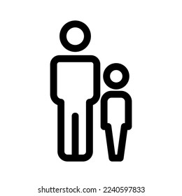 father and son icon or logo isolated sign symbol vector illustration - high quality black style vector icons
