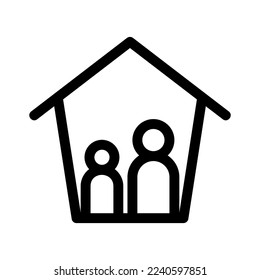 father and son icon or logo isolated sign symbol vector illustration - high quality black style vector icons
