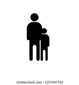 Father and son icon, vector illustration