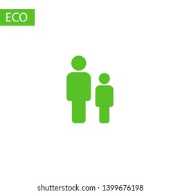 Father and son icon. Vector web design