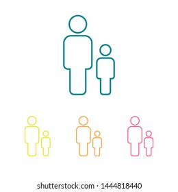 Father and son icon. Vector web design