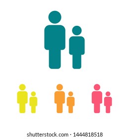 Father and son icon. Vector web design