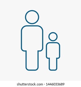 Father and son icon. Vector web design