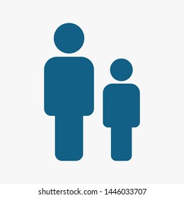 Father and son icon. Vector web design