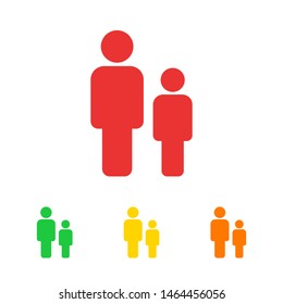 Father and son icon. Vector web design
