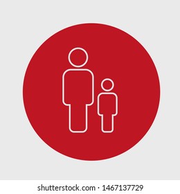 Father and son icon. Vector web design