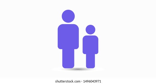 Father and son icon. Vector web design