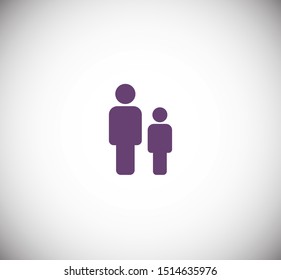 Father and son icon. Vector web design