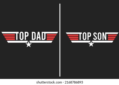 Father and son matching t shirt design