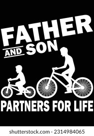 Father and son partners for life vector art design, eps file. design file for t-shirt. SVG, EPS cuttable design file svg
