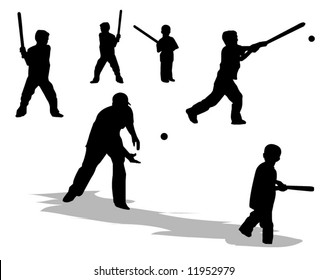 father son silhouette baseball