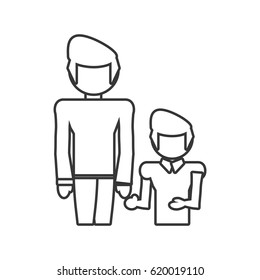 father and son relation family outline