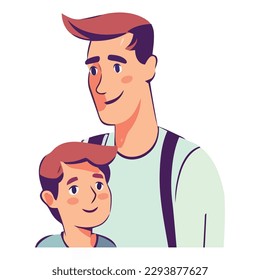 Father and son share love and laughter over white