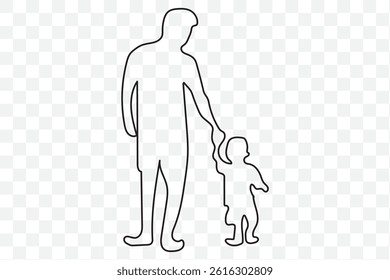 Father and Son Silhouette eps 10