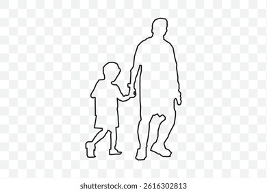 Father and Son Silhouette eps 10